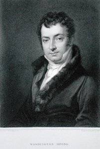 Washington Irving (1783-1859), engraved by Moseley Isaac Danforth by Charles Robert (after) Leslie
