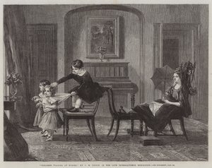 Children Playing at Horses, in the Late International Exhibition by Charles Robert Leslie