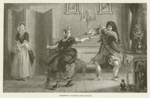 Monsieur Jourdain and Nicole by Charles Robert Leslie