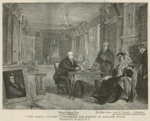 The Family Picture - The Library of Holland House by Charles Robert Leslie