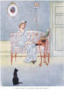 A Maid Picked a Quarrel with Her Needle by Charles Robinson