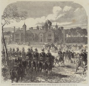 Arrival of the Prince and Princess of Wales at Melford Hall, Suffolk, the Seat of Lord Alfred Paget