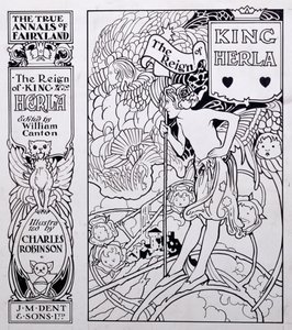 Front Cover Illustration for The True Annals of Fairyland, The Reign of King Herla, Edited by William Canton, Published 1900 by Charles Robinson