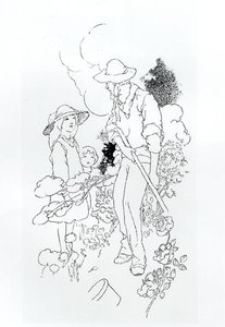 Gardener at work by Charles Robinson