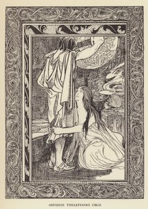 Odysseus threatening Circe by Sir John Charles Robinson