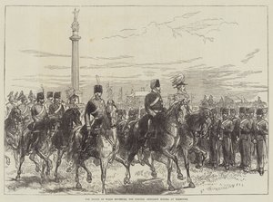 The Prince of Wales Reviewing the Norfolk Artillery Militia at Yarmouth