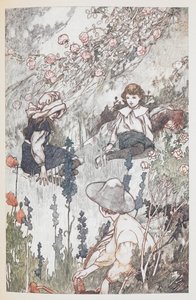 The Children in the Secret Garden: Mary Lennox, Colin Craven and Dickon Sowerby by Charles Robinson