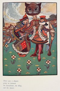 There Was a Dispute Going on Between the Executioner, the King, and the Queen. The Cheshire Cat Looking On by Charles Robinson