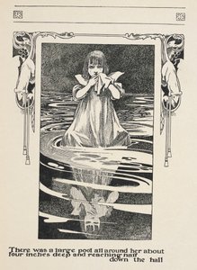 There Was a Large Pool All Around Her About Four Inches Deep and Reaching Half Down the Hall. Alice Crying in the Pool of Tears
