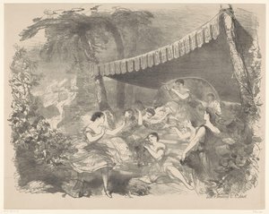 Ballet Scene with Nymphs Announcements of Ballets and Plays Performed in the Amsterdam City Theatre (series title)