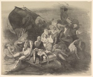 The Shipwreck of the Medusa. Scene from the Drama of the Same Name