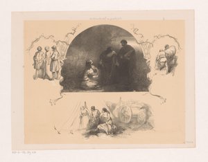 Men and Reclining Woman by Charles Rochussen