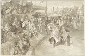 Tournament Game in Haarlem, Illustration of an Episode from The Rose of Dekama by Charles Rochussen