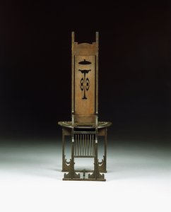 A Side Chair, with Pierced Design, c.1899 by Charles Rohlfs