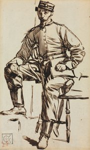 Charles Keene as a Volunteer by Charles Samuel Keene