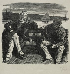 Lady Nelly - the Flirt by Charles Samuel Keene