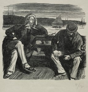 Lady Nelly - The Flirt by Charles Samuel Keene