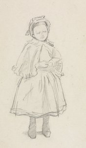 Study for a Little Girl by Charles Samuel Keene