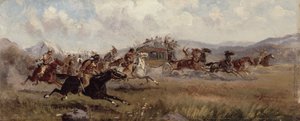 Sioux Attacking a Stagecoach