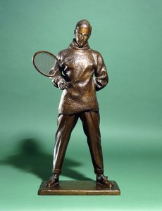 A bronze figure of H.R.H. The Prince of Wales, later Edward VIII, dressed for tennis, c.1920s-1930s