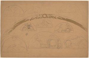 Studies for Lunettes (recto)