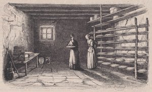 A Cheese Factory, from Magasin Pittoresque, ca. 1852 by Charles Tamisier