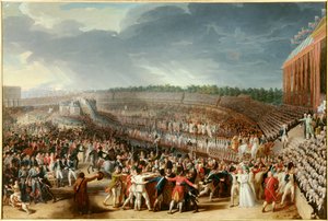 French Revolution: the fete of the Federation on 14 July 1790 at the Champ de Mars