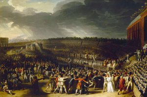 The Festival of the Federation at Champ de Mars on 14 July 1790