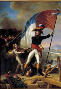 The General Pierre Augereau leading the charge to the attack on the Pont d