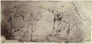 Photoreproduction of a Drawing by Raphael, Baptism of Christ in the Jordan