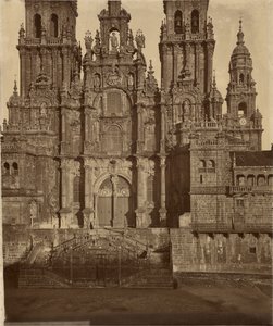 The West Front of the Cathedral of Santiago de Compostela, Spain by Charles Thurston Thompson