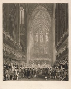 Coronation of King George IV in Westminster Abbey by Charles Turner