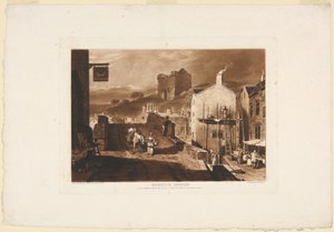 Morpeth, Northumberland, from the Liber Studiorum, 1809
