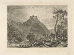 Okehampton Castle, on the River Okehampton