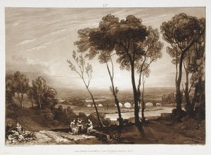 The Bridge in Middle Distance by Charles Turner