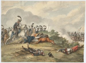 Marshal Blücher at the Battle of Ligny on 16 June 1815 by Charles Turner Warren