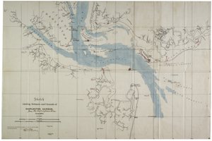 Sketch showing defences and channels of Charleston Harbour, June 1864 by Charles V. Bartelle