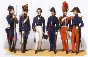 Uniforms of French Army: Polytechnic School, General Staff and Cavalry