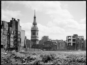 St Mary-le-Bow Church, Cheapside, City and County of the City of London, GLA, 1941-1945 by Charles William Prickett