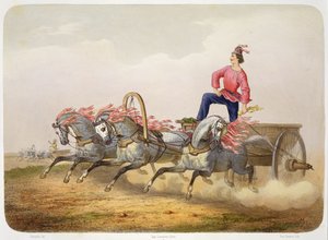 Carriage Racing, engraved by Yves Grenier