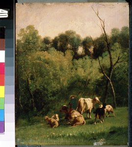 Landscape with Cows in a Pasture by Charles de Luna