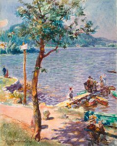 View of a Lake, 1893 by Charles de Meixmoron de Dombasle