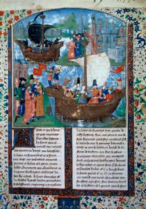 Tristan and Iseult Leave Ireland by Charles du Maine Master
