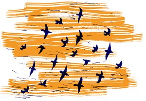 Birds Flying, 2020 by Charlotte Orr