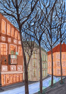 Friedrichshain at Night by Charlotte Orr