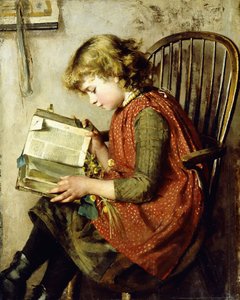 A Young Girl Reading