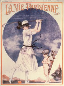 Cover of La Vie Parisienne, Woman Golfing by Cheri Herouard