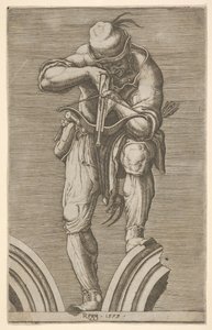 A Man Shooting a Crossbow by Cherubino Alberti