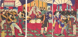 Illustration of the Honored Commanders, Receiving the Emperor