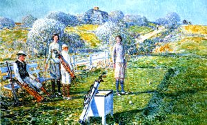 A Game of Golf by Childe Frederick Hassam